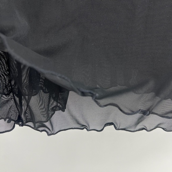 Rene Rocs Black Intimates Sz 3X Sleepwear Lace Trimmed Sheer - Picture 9 of 12